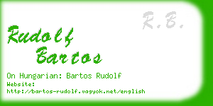 rudolf bartos business card